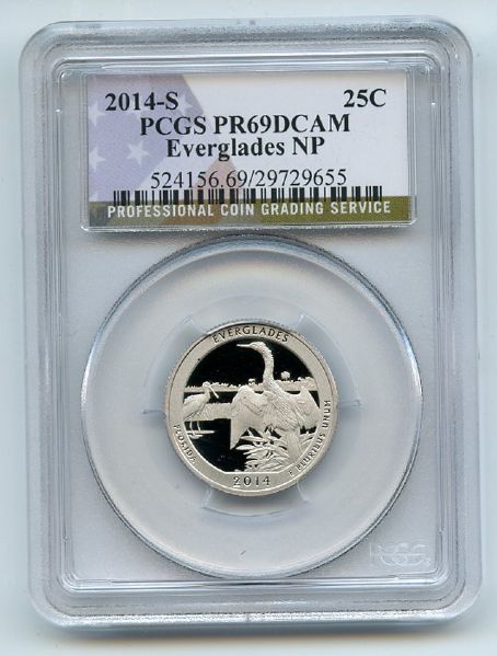 2014 S 25C Clad Everglades Quarter PCGS PR69DCAM