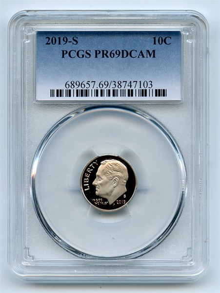 2019 S 10C Clad Roosevelt Dime PCGS PR69DCAM