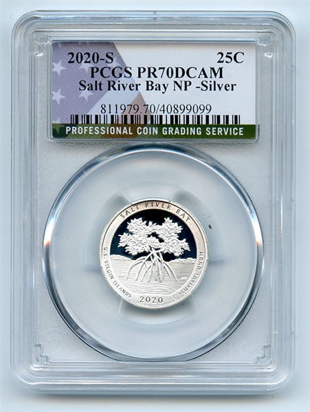 2020 S 25C Silver Salt River Bay Quarter PCGS PR70DCAM