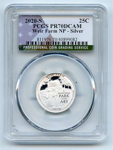 2020 S 25C Silver Weir Farm Quarter PCGS PR70DCAM