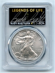 2021 $1 Silver Eagle T1 Last Da Production PCGS MS70 Legends Life Rudy Ruettiger