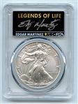 2021 $1 Silver Eagle T1 Last Da Production PCGS MS70 Legends Life Edgar Martinez