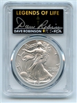 2021 $1 Silver Eagle T2 First Production PCGS MS70 Legends of Life Dave Robinson