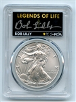 2021 $1 Silver Eagle T1 Last Day Prod PCGS MS70 Legends of Life Bob Lilly