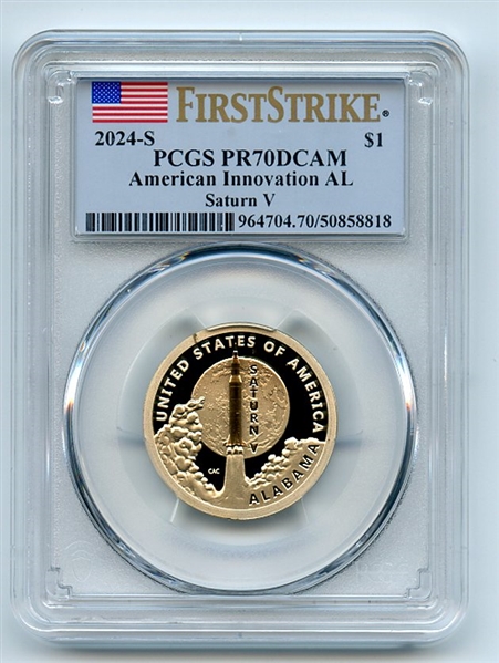 2024 S $1 American Innovation IL Steel Plow Dollar PCGS PR70DCAM First Strike