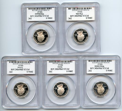 2004 S Silver State Quarter Set PCGS PR69DCAM