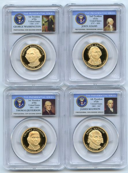 2007 S Presidential Dollar Set PCGS PR69DCAM