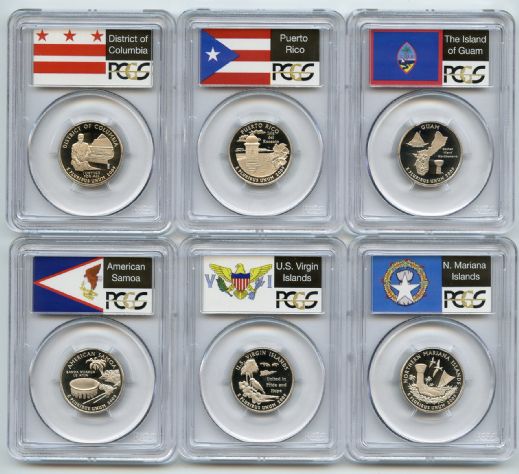 2009 S Clad Territory Quarter Set PCGS PR69DCAM