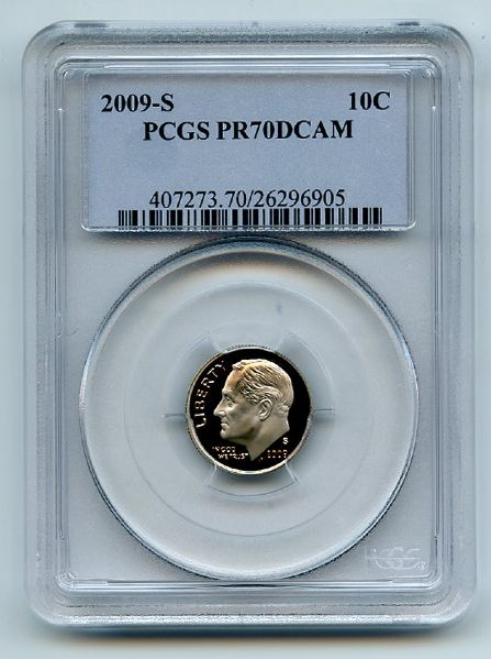 2009 S 10C Roosevelt Dime PCGS PR70DCAM