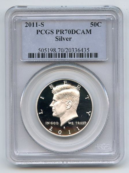 2011 S 50C Silver Kennedy Half Dollar PCGS PR70DCAM