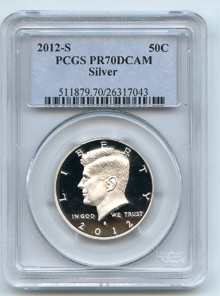 2012 S 50C Silver Kennedy Half Dollar PCGS PR70DCAM