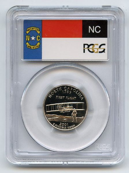 2001 S 25C Clad North Carolina Quarter PCGS PR70DCAM