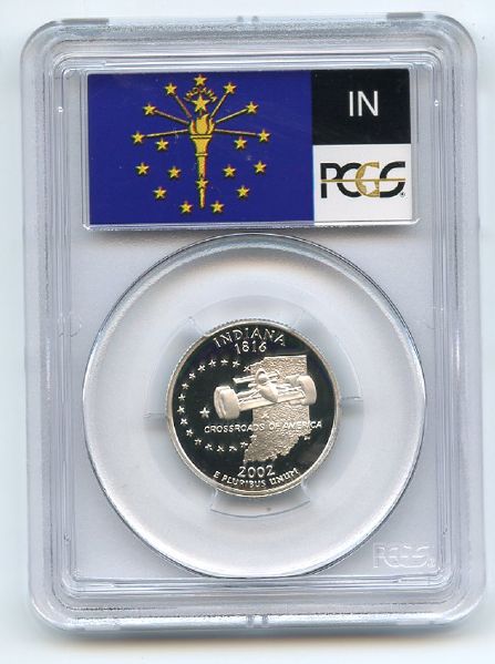 2002 S 25C Silver Indiana Quarter PCGS PR70DCAM