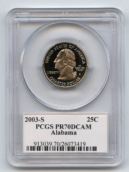 2003 S 25C Clad Alabama Quarter PCGS PR70DCAM