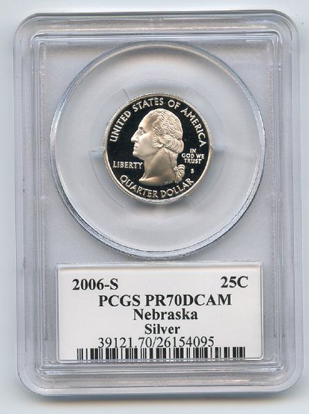 2006 S 25C Silver Nebraska Quarter PCGS PR70DCAM