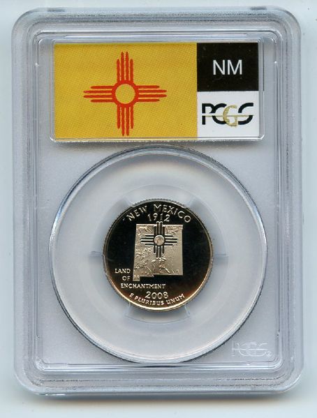 2008 S 25C Clad New Mexico Quarter PCGS PR70DCAM