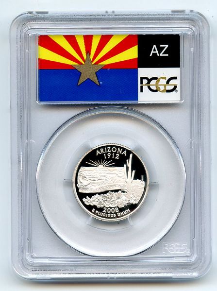 2008 S 25C Silver Arizona Quarter PCGS PR70DCAM