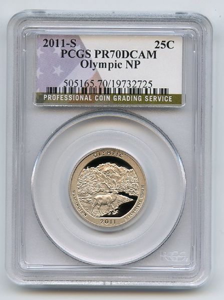 2011 S 25C Clad Olympic Quarter PCGS PR70DCAM