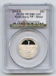 2011 S 25C Silver Gettysburg Quarter PCGS PR70DCAM