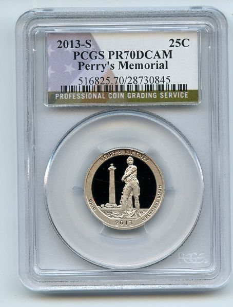 2013 S 25C Clad Perry's Memorial Quarter PCGS PR70DCAM