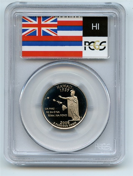 2008 S 25C Clad Hawaii Quarter PCGS PR69DCAM