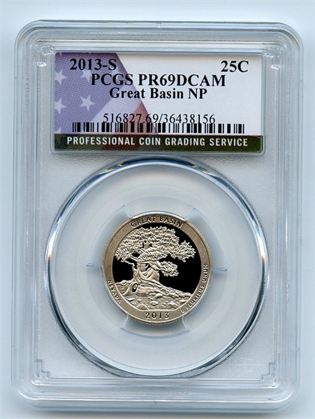 2013 S 25C Clad Great Basin Quarter PCGS PR69DCAM