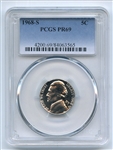 1968 S 5C Jefferson Nickel PCGS PR69