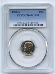 1968 S 10C Roosevelt Dime PCGS PR69CAM