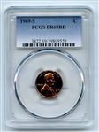 1969 S 1C Lincoln Cent PCGS PR69