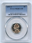 1972 S 5C Jefferson Nickel PCGS PR68CAM