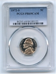 1972 S 5C Jefferson Nickel PCGS PR69CAM