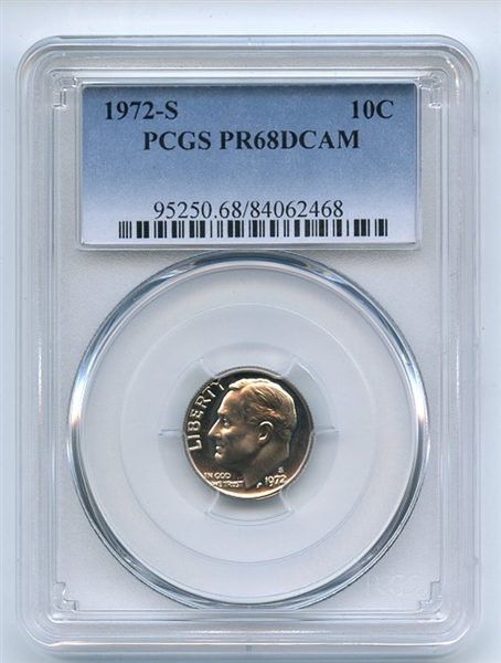 1972 S 10C Roosevelt Dime PCGS PR68DCAM