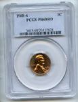 1968 S 1C Lincoln Cent PCGS PR68