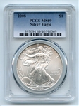 2008 $1 American Silver Eagle 1oz Dollar PCGS MS69