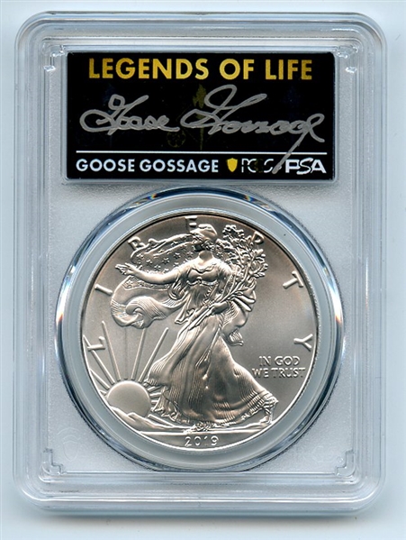 2019 $1 American Silver Eagle PCGS PSA MS70 Legends of Life Goose Gossage