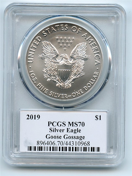 2019 $1 American Silver Eagle PCGS PSA MS70 Legends of Life Goose Gossage