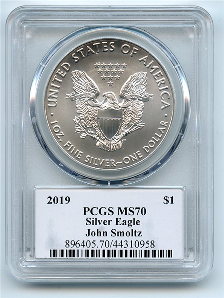 2019 $1 American Silver Eagle PCGS PSA MS70 Legends of Life John Smoltz