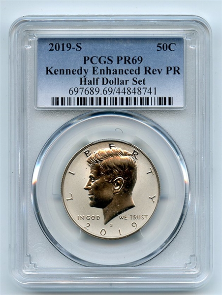 2019 S 50C Kennedy Enhanced Reverse Proof Apollo 11 Set PCGS PR69