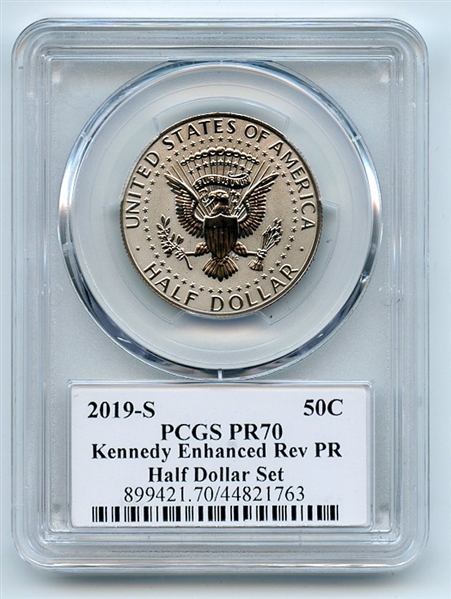 2019 S 50C Kennedy Enhanced Reverse Proof PCGS PR70 Thomas Cleveland Eagle