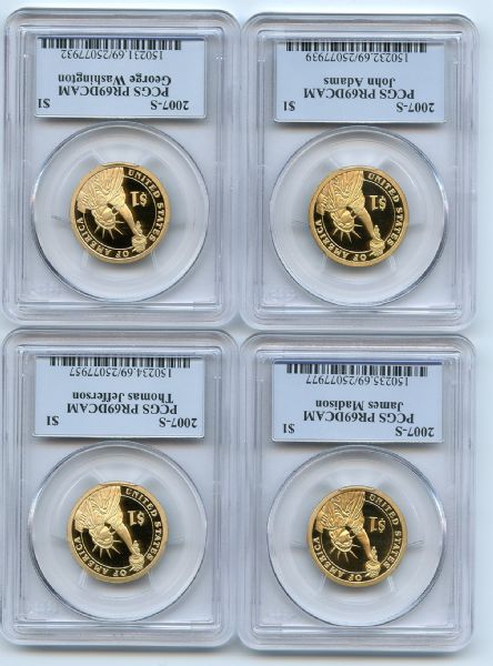 2007 S Presidential Dollar Set PCGS PR69DCAM