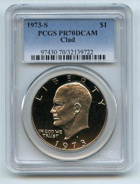 1973 S $1 Ike Eisenhower Dollar Proof PCGS PR70DCAM