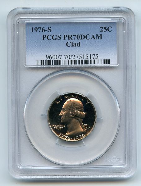 1976 S 25C Washington Quarter Proof PCGS PR70DCAM