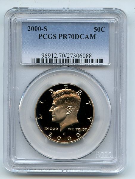 2000 S 50C Kennedy Half Dollar PCGS PR70DCAM