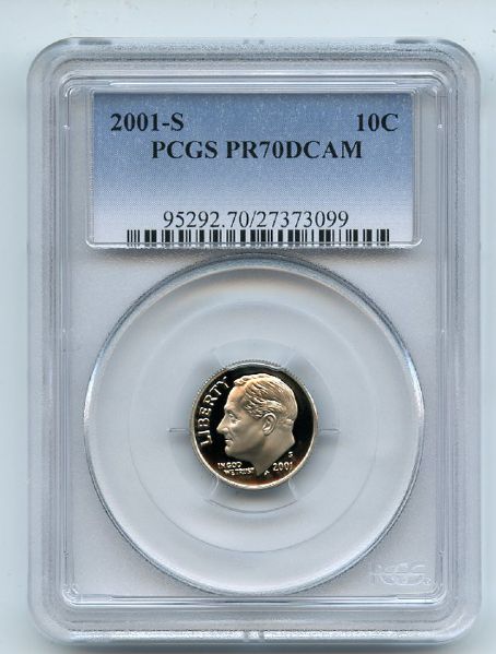 2001 S 10C Roosevelt Dime PCGS PR70DCAM