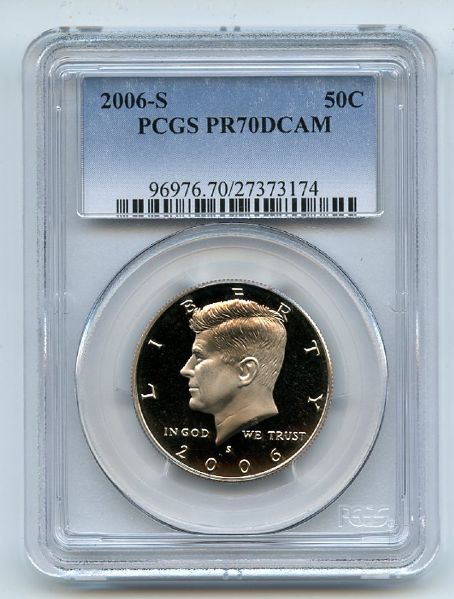 2006 S 50C Kennedy Half Dollar PCGS PR70DCAM