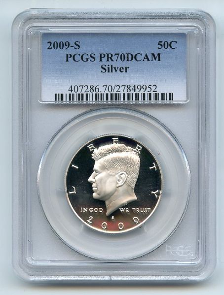 2009 S 50C Silver Kennedy Half Dollar PCGS PR70DCAM