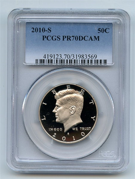 2010 S 50C Kennedy Half Dollar PCGS PR70DCAM