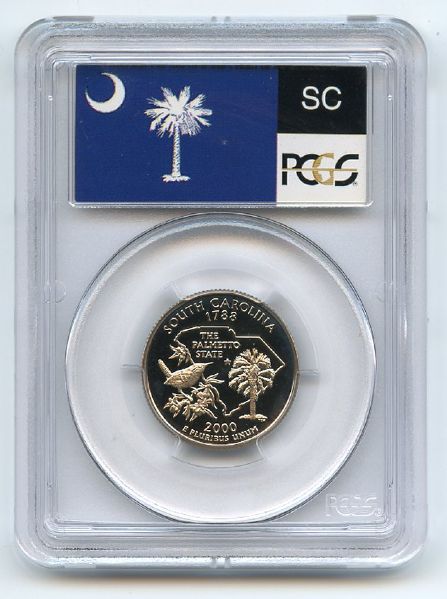 2000 S 25C Clad South Carolina Quarter PCGS PR70DCAM