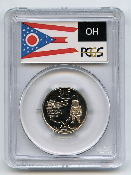 2002 S 25C Clad Ohio Quarter PCGS PR70DCAM