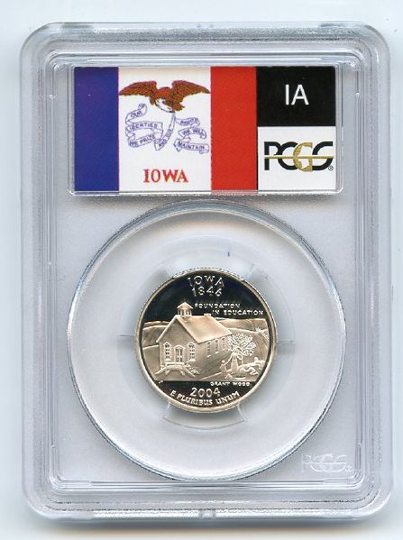 2004 S 25C Silver Iowa Quarter PCGS PR70DCAM